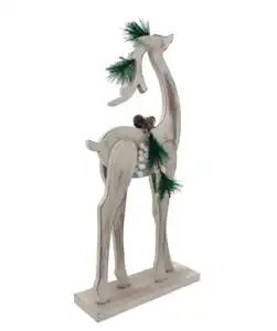 Deko-Hirsch Weihnachten, weiß