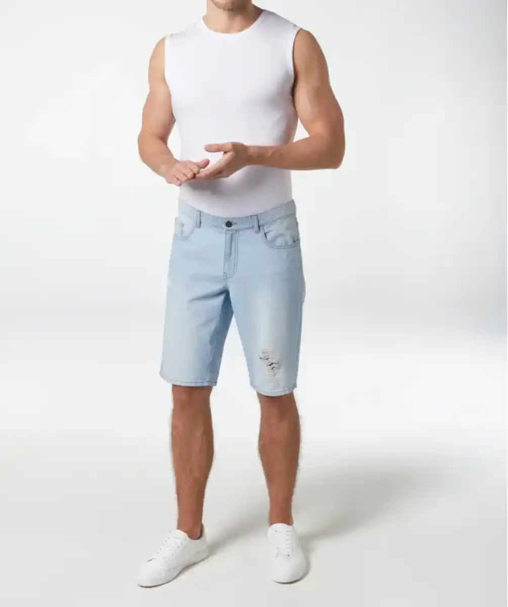 Bild 1 von Jeans-Shorts mit Destroyed-Effekten, jeansblau hell