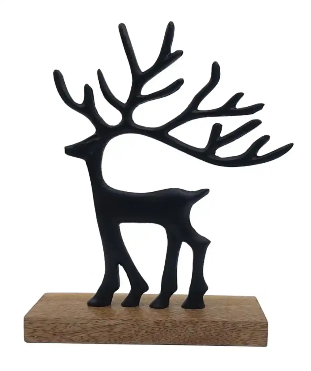 Bild 1 von Deko-Hirsch Weihnachten, schwarz matt