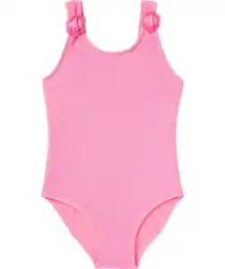 Badeanzug mit Blumenschnallen, pink