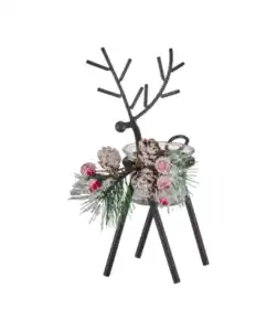 Teelichthalter Weihnachten, schwarz
