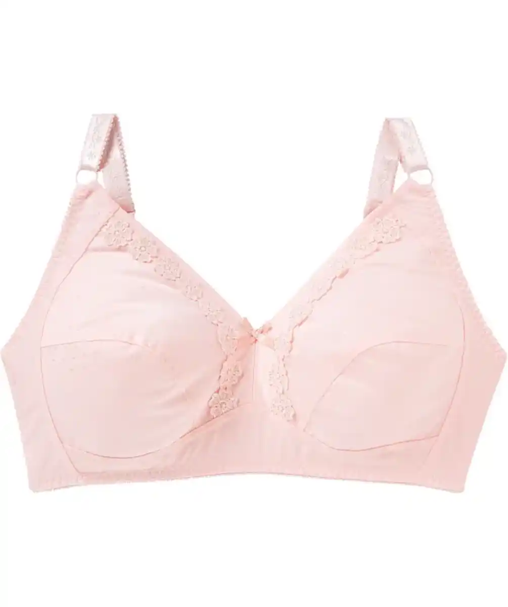 Bild 1 von Soft-BH mit Blumenstickereien, apricot