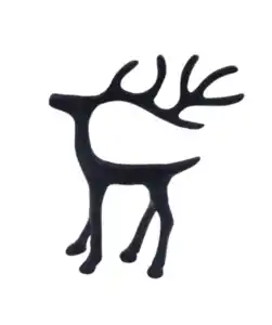 Deko-Hirsch Weihnachten, schwarz
