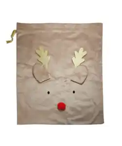 Geschenksack Weihnachten, naturfarben