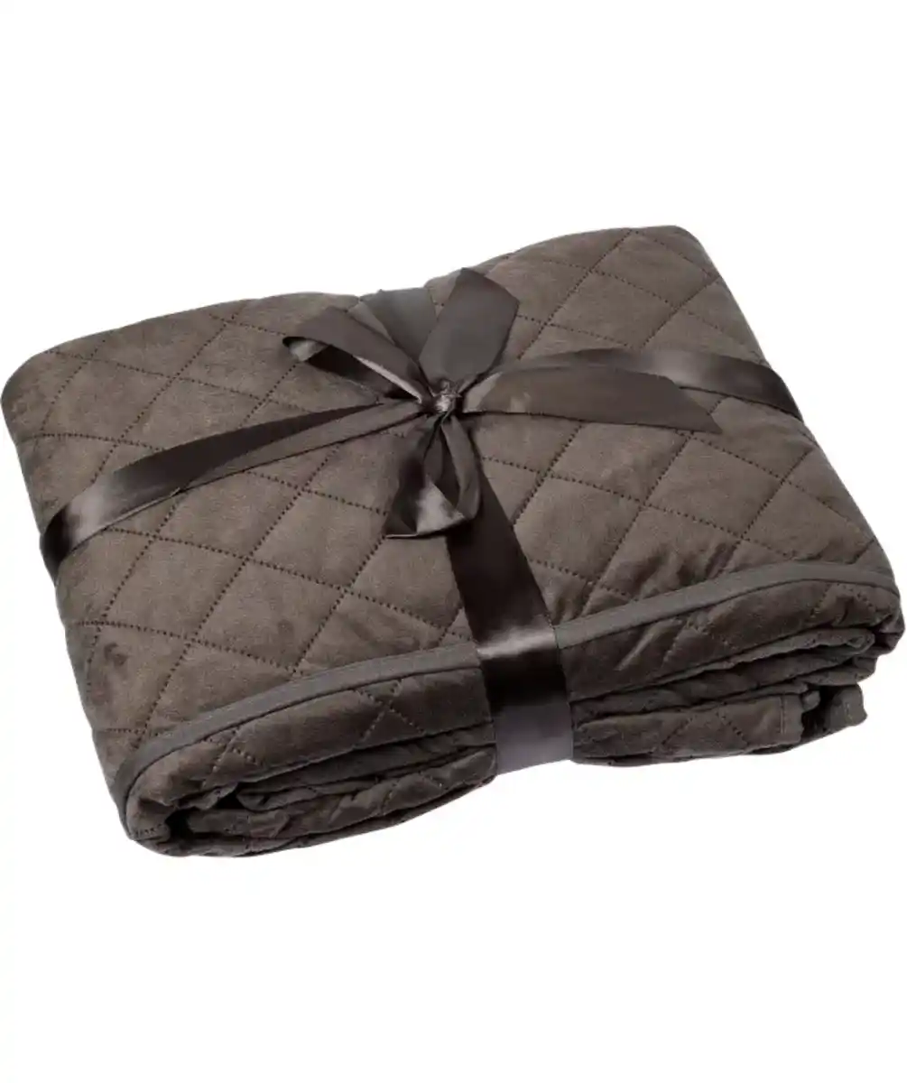 Bild 1 von Samt-Tagesdecke, anthrazit