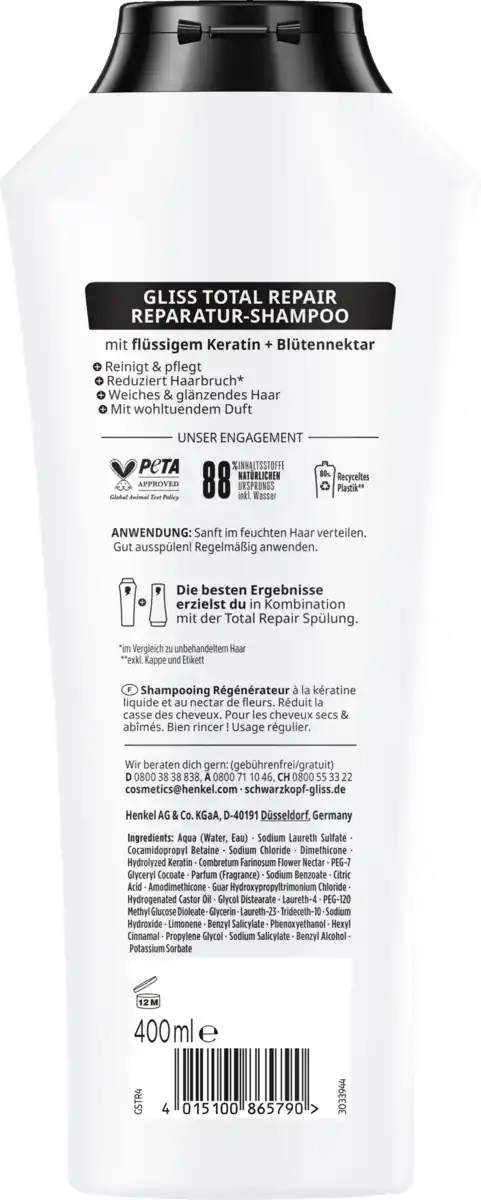 Bild 2 von Gliss Total Repair Shampoo, 400 ml