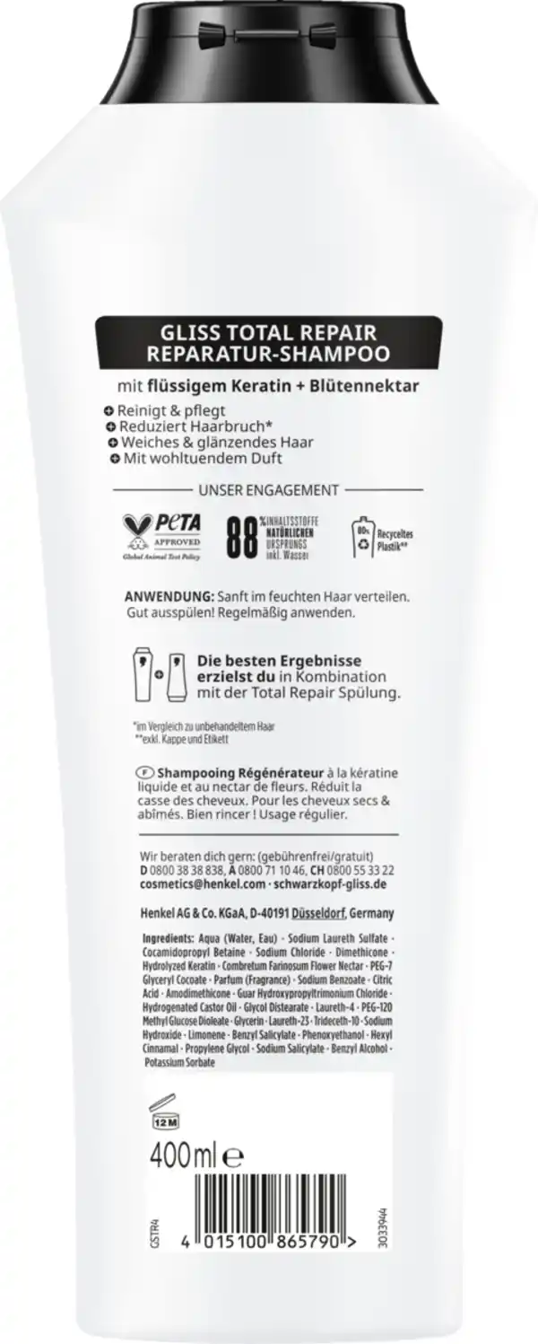 Bild 2 von Gliss Total Repair Shampoo, 400 ml