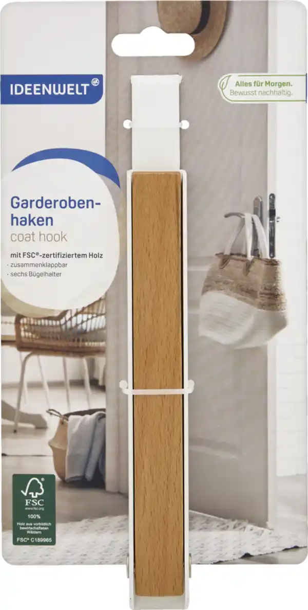 Bild 1 von IDEENWELT Garderobenhaken weiß