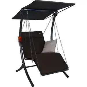 Angerer Freizeitmöbel Hollywoodschaukel 'Swing Smart' 1-Sitzer braun 100 x 160 x 145 cm