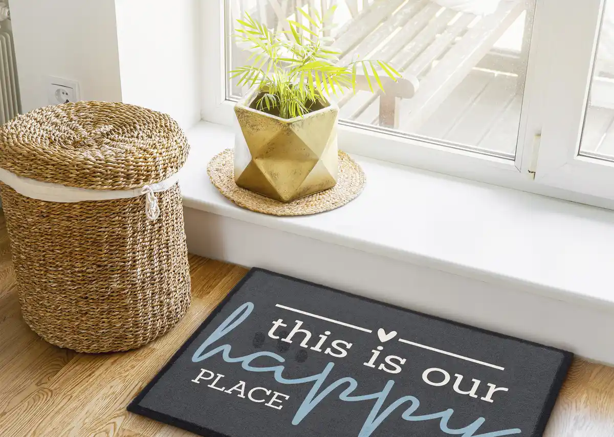 Bild 2 von IDEENWELT Schmutzfangmatte Happy Place