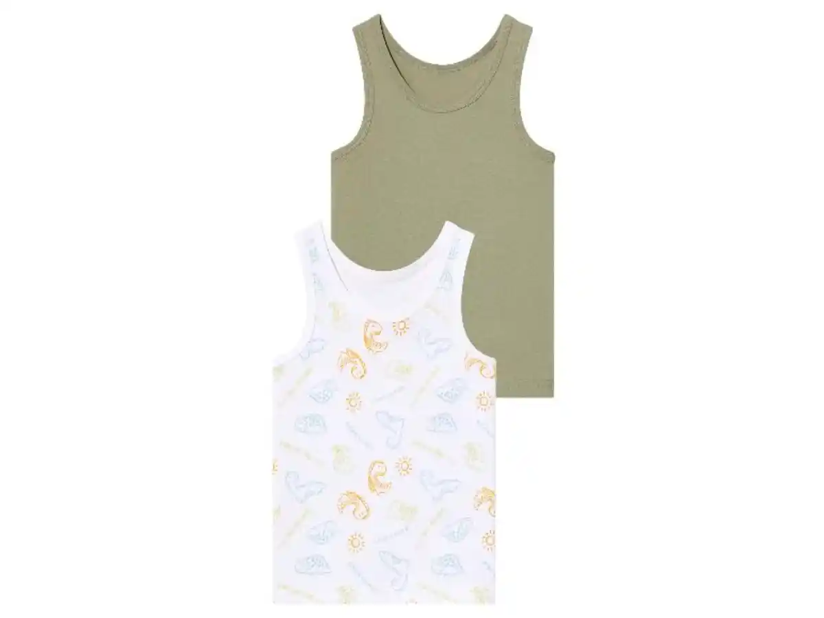 Bild 1 von lupilu® Kinder Unterhemden, 2 Stück, aus reiner Bio-Baumwolle