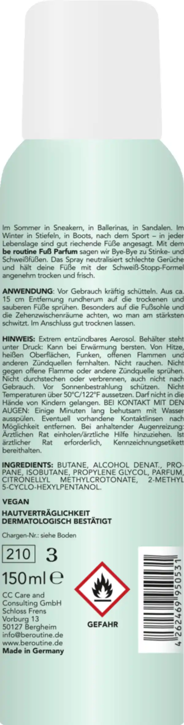 Bild 2 von beroutine Fuß Parfum Spray, 150 ml