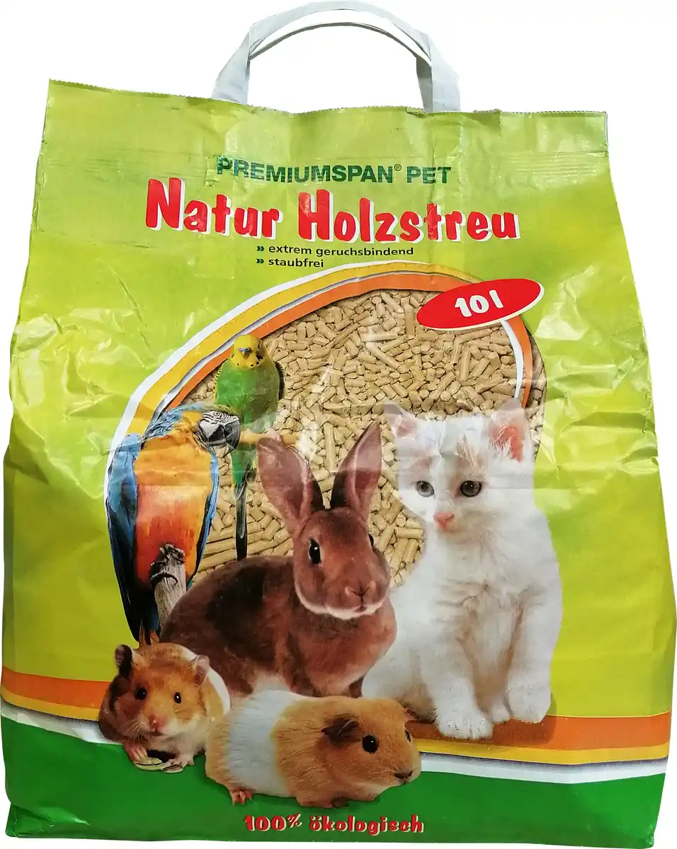 Bild 1 von Natur Premiumspan Holzstreu Katzenstreu Kleintierstreu Inhalt: 10 L