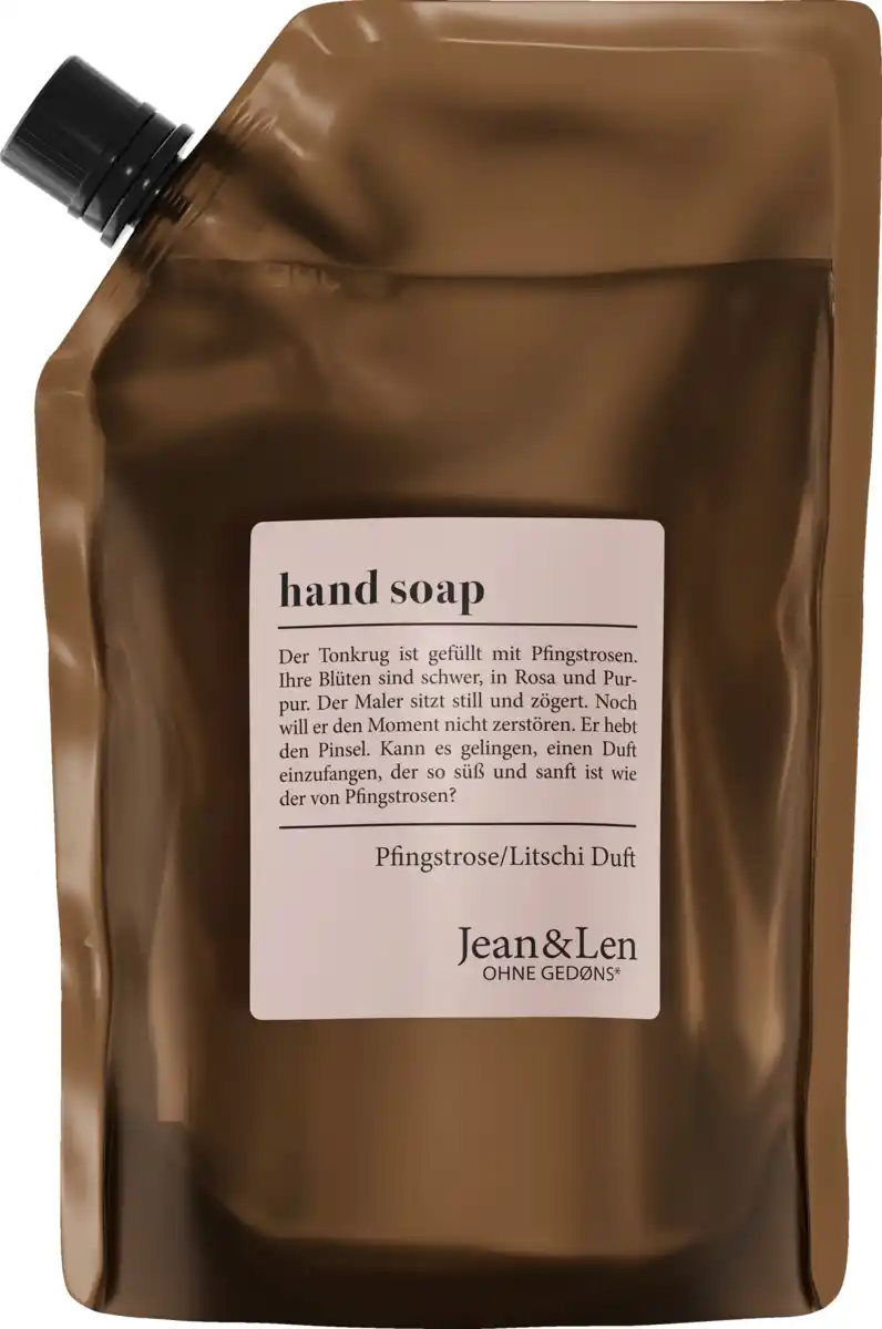 Bild 1 von Jean&Len Handseife Pfingstrose & Litschi Nachfüllbeutel, 500 ml
