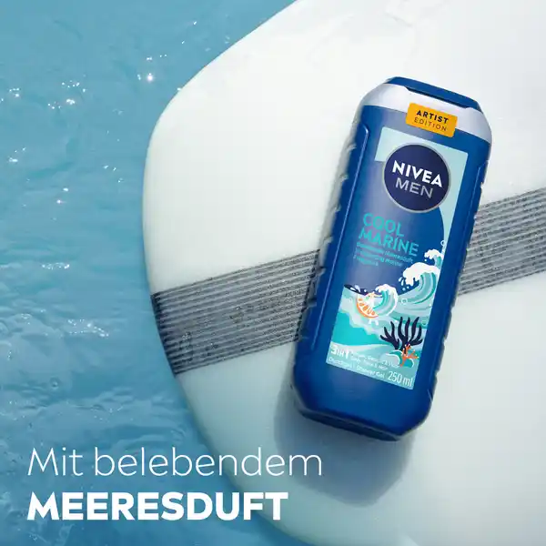 Bild 4 von NIVEA MEN 3in1 Duschgel Cool Marine Belebender Meeresduft, 250 ml