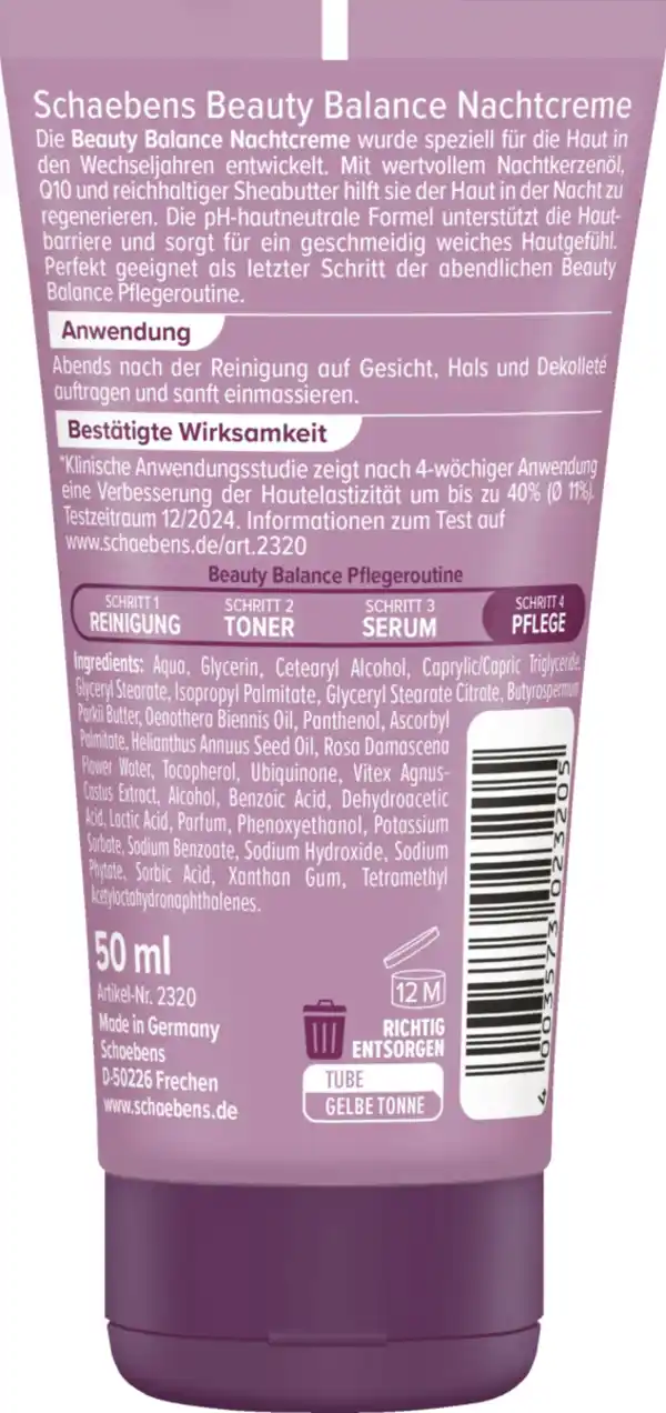 Bild 2 von Schaebens Beauty Balance Nachtcreme, 50 ml