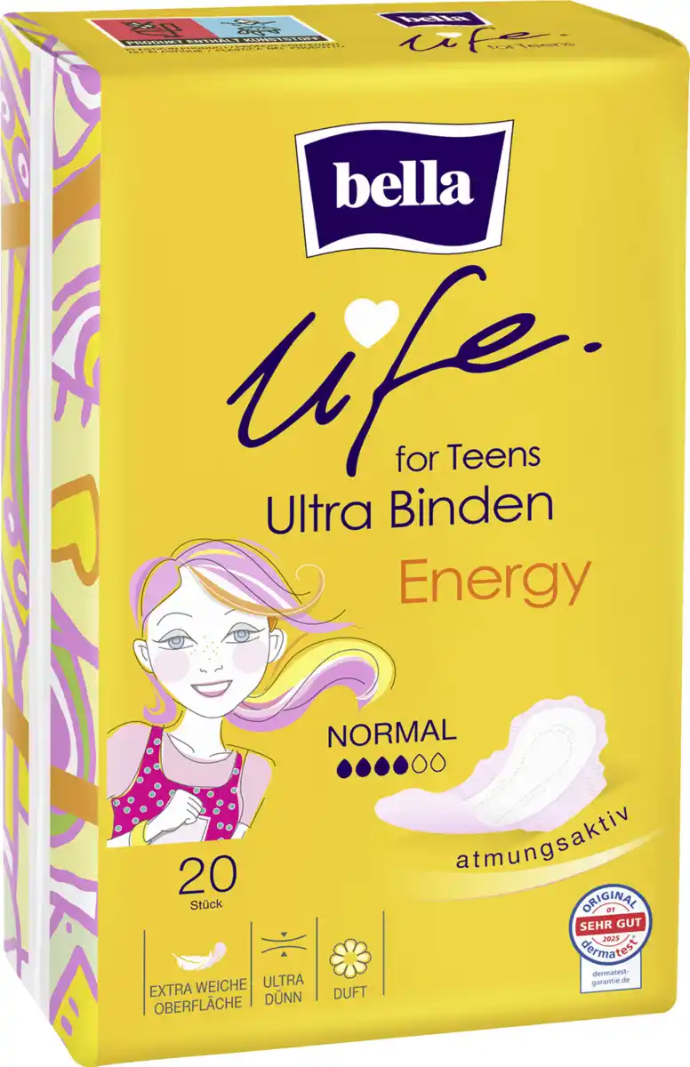 Bild 2 von bella life for Teens Ultra Binden Energy Normal mit Flügeln