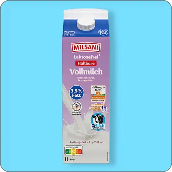 Bild 1 von MILSANI Laktosefreie H-Milch², 3