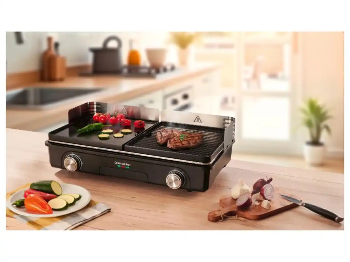 Bild 2 von SILVERCREST® Tischgrill, mit zwei separaten Grillflächen