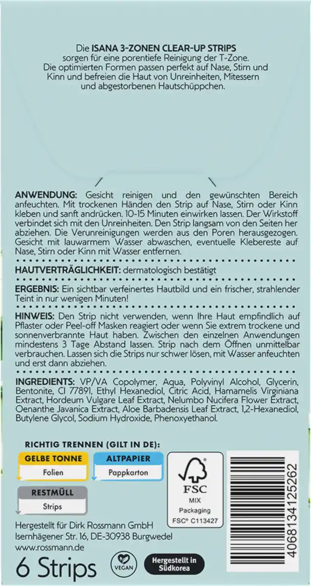 Bild 2 von ISANA 3-Zonen Clear-up-Strips