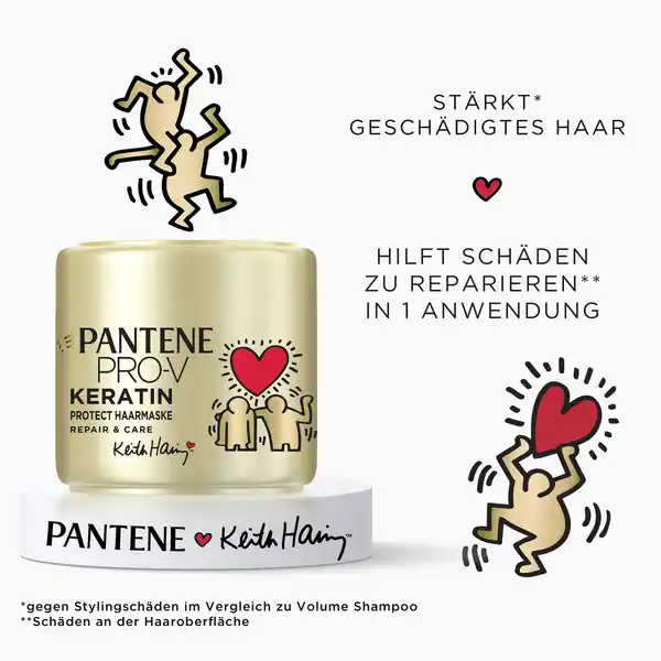 Bild 3 von Pantene Pro-V Repair & Care Keratin Protect Haarmaske Keith Haring, 300 ml