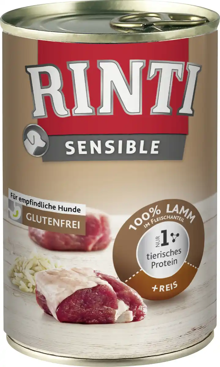 Bild 1 von Rinti Sensible Hundenassfutter Adult 400 g Lamm & Reis