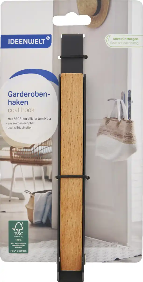 Bild 1 von IDEENWELT Garderobenhaken schwarz