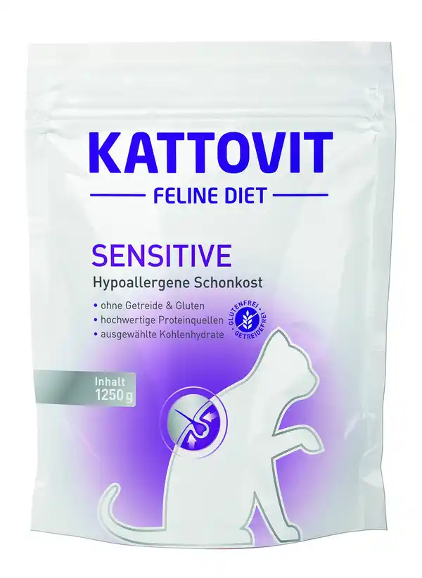 Bild 1 von Kattovit Feline Diet Sensitive Hypoallergene Schonkost Katzenfutter 1,25 kg