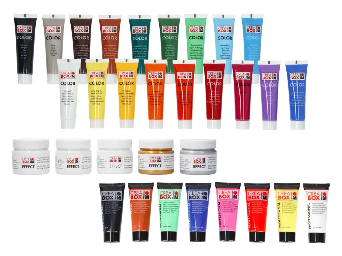 Bild 1 von Marabu Creabox Acrylfarben-/Effektpasten-Set