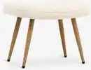Bild 1 von Fußhocker HUNDESTED off-white teddy/eichefarben