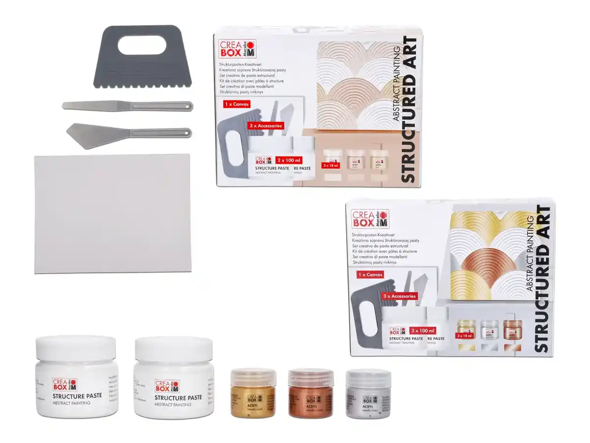 Bild 1 von Marabu Creabox Strukturpasten-Kreativset,  100 ml