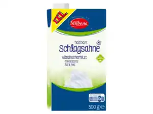 XXL Milbona haltbare Schlagsahne,  500 g