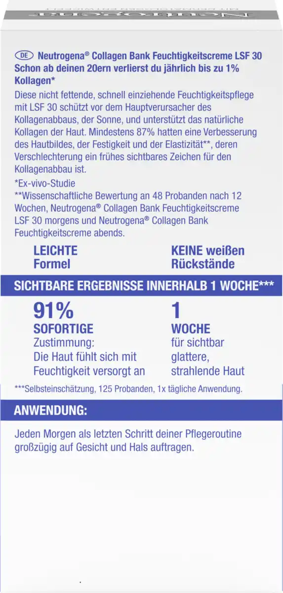 Bild 4 von Neutrogena Collagen Bank Feuchtigkeitscreme LSF 30, 50 ml
