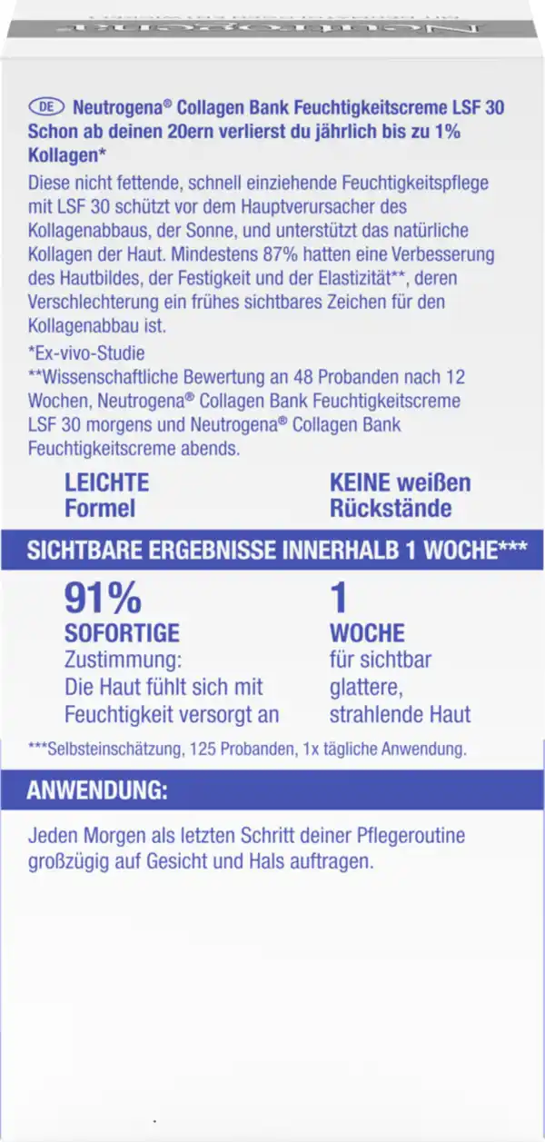 Bild 4 von Neutrogena Collagen Bank Feuchtigkeitscreme LSF 30, 50 ml