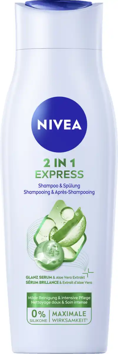 Bild 1 von NIVEA 2in1 Express Shampoo & Spülung, 250 ml
