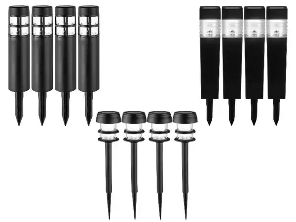 Bild 1 von LIVARNO home Bodengartenleuchte Solar LED Kunststoff, 4 Stück