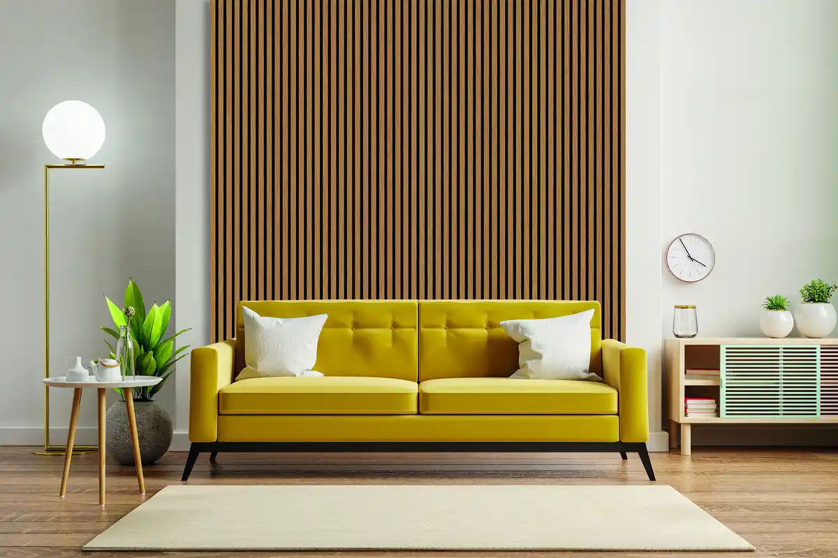 Bild 1 von Neuhofer Akustikpaneel Holz Eiche foliert 267 x 57 x 1,9 cm braun