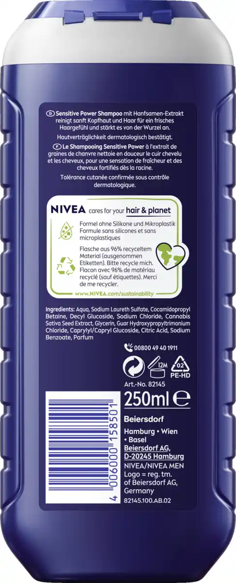 Bild 2 von NIVEA MEN Sensitive Power Shampoo, 250 ml