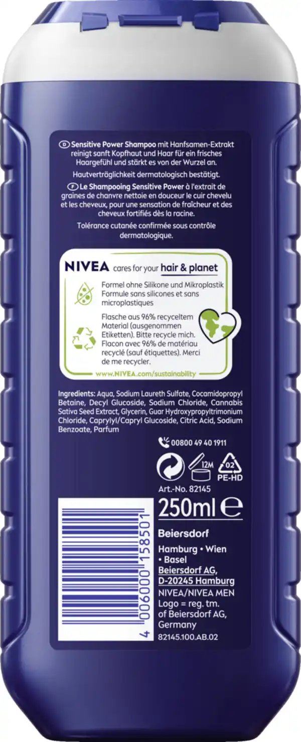 Bild 2 von NIVEA MEN Sensitive Power Shampoo, 250 ml