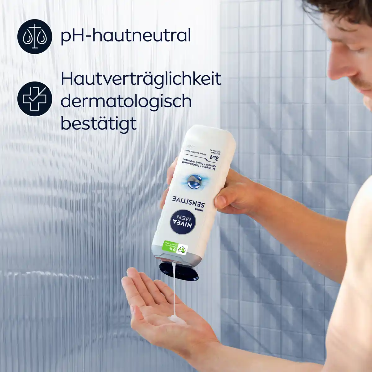 Bild 3 von NIVEA MEN Sensitive Pflegedusche, 500 ml