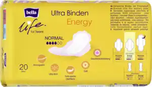 bella life for Teens Ultra Binden Energy Normal mit Flügeln