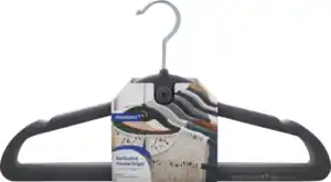 IDEENWELT Beflockte Kleiderbügel 8er-Set grau