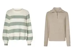 esmara® Damen Stricktroyer / Strickpullover, mit Wollanteil