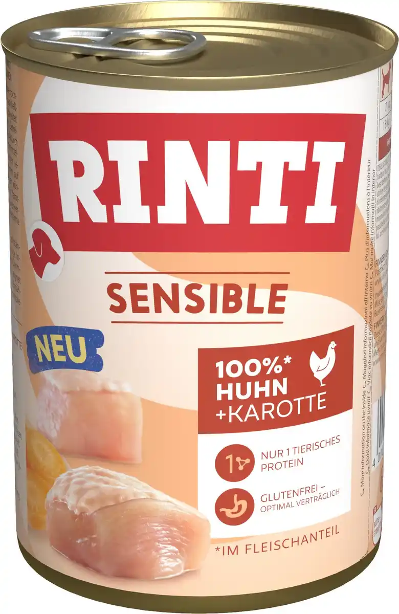 Bild 1 von Rinti Hundenassfutter Sensible Huhn & Karotte 400 g