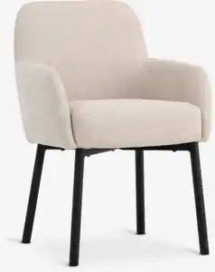 Esszimmerstuhl SOTTRUP beige Stoff/schwarz