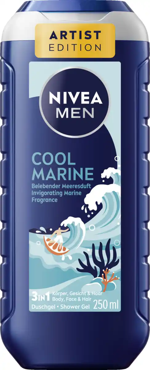 Bild 1 von NIVEA MEN 3in1 Duschgel Cool Marine Belebender Meeresduft, 250 ml