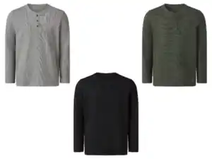 esmara Men Herren Langarmshirt, Waffelstruktur