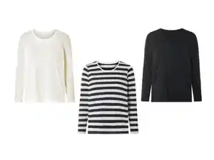 esmara® Damen Langarmshirt mit Rundhalsausschnitt