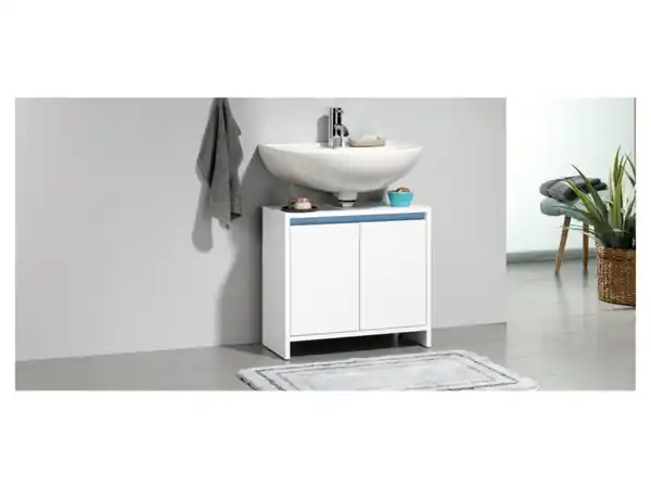 Bild 2 von LIVARNO home Waschbeckenunterschrank »Oslo«, mit 2 Türen, weiß