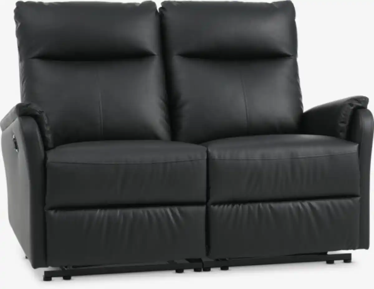 Bild 1 von Sofa ABILDSKOV 2-Sitzer elektronisch schwarz Kunstleder